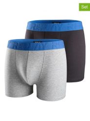 Replay Underwear Bokserki (2 pary) w kolorze szarym i granatowym rozmiar: XXL. Niebieskie bokserki Replay Underwear, xxl, bez wzorów. Za 43.99 zł.