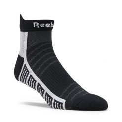 Skarpety męskie sportowe FLOAT RUN U ANK SOCK. Czarne skarpety Reebok, bez wzorów. W wyprzedaży za 35.00 zł.