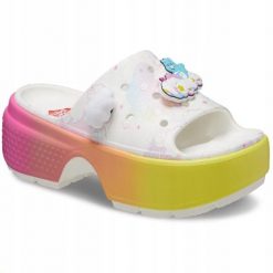 Klapki Dla Dorosłych Crocs Care Bears Stomp Slide. Białe klapki Crocs, z materiału. Za 300.99 zł.