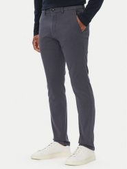 BOSS Chinosy 50566715 Granatowy Slim Fit. Niebieskie eleganckie spodnie Boss, m, z bawełny. Za 599.99 zł.
