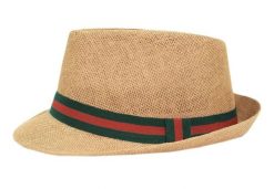 Kapelusz Męski, Ciemny Beżowy, Trilby, Letni z Paskiem, Przewiewny -Pako Jeans. Brązowe kapelusze Pako Jeans, bez wzorów, z jeansu, klasyczne. Za 55.00 zł.