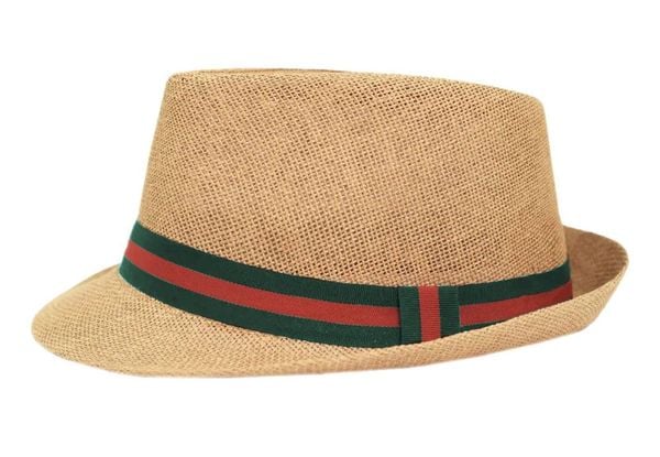 Kapelusz Męski, Ciemny Beżowy, Trilby, Letni z Paskiem, Przewiewny -Pako Jeans. Brązowe kapelusze Pako Jeans, bez wzorów, z jeansu, klasyczne. Za 55.00 zł.