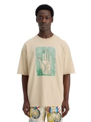 Scotch & Soda Koszulka w kolorze beżowym rozmiar: L. Brązowe bezrękawniki Scotch & Soda, l, bez wzorów, z bawełny, bez kołnierzyka, bez ramiączek. Za 137.10 zł.