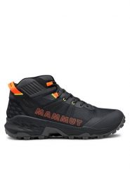 Mammut Trekkingi Sertig II Mid Gtx GORE-TEX 3030-04830-00692-1095 Czarny. Czarne botki sznurowane Mammut, bez wzorów, z gore-texu, bez obcasa, bez zapięcia. Za 649.99 zł.