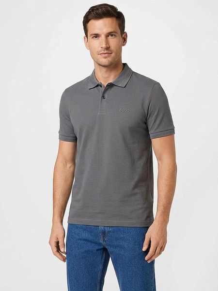 Hugo Boss Fashion Koszulka polo w kolorze szarym rozmiar: 3XL. Szare koszulki polo Hugo Boss Fashion, xl, bez wzorów, z bawełny, bez kołnierzyka, bez ramiączek. Za 201.55 zł.