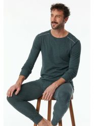 Schiesser Koszulka piżamowa w kolorze antracytowym rozmiar: L. Czarne piżamy Schiesser, l, bez wzorów, bez ramiączek. Za 56.99 zł.