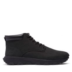 Trzewiki Timberland. Czarne botki sznurowane Timberland, bez wzorów, bez obcasa, bez zapięcia. Za 749.99 zł.