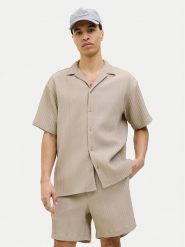 Jack&Jones Koszula Massimo 12269640 Beżowy Relaxed Fit. Brązowe koszule Jack&Jones, l, bez wzorów, z syntetyku, bez kołnierzyka, bez ramiączek. Za 119.99 zł.