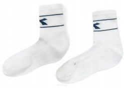 Skarpety tenisowe Diadora Socks Court. Białe skarpety Diadora, bez wzorów, z elastanu. Za 43.40 zł.
