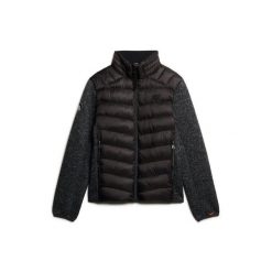 Kurtka puchowa Superdry Sports. Czarne kurtki Superdry, s, bez wzorów, z puchu, bez kaptura. Za 552.90 zł.