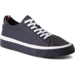 Sneakersy TOMMY HILFIGER - Unlined Low Cut Leather Sneaker FM0FM01627 Midnight 403. Niebieskie buty sportowe casual marki Tommy Hilfiger, z materiału. Za 449.00 zł.