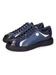MELVIN & HAMILTON Skórzane sneakersy "Harvey 9" w kolorze czarno-niebieskim rozmiar: 43. Czarne buty sportowe casual Melvin & Hamilton, bez wzorów, bez zapięcia. Za 491.99 zł.
