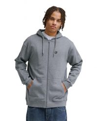 Bluza na zamek dla Mężczyzn LORION Szary. Szare bluzy z kapturem DC Shoes, m, bez wzorów, z bawełny, z kapturem. Za 319.99 zł.