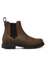 Guess Sztyblety Sidney Beatles FMFSBE LEA15 Brązowy. Brązowe botki sznurowane Guess, z aplikacjami, ze skóry, bez obcasa, bez zapięcia. Za 799.99 zł.