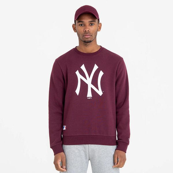 Bluza z okrągłym dekoltem New York Yankees. Białe bluzy New Era, m, bez wzorów, bez kaptura. Za 278.00 zł.