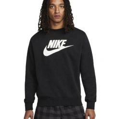 Bluza dresowa sportowa męska Sportswear Club Fleece. Czarne bluzy bez kaptura Nike, m, bez wzorów, z bawełny, bez kaptura. Za 199.99 zł.