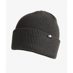 Czapka zimowa DZIK® szara. Szare czapki zimowe DZIK, bez wzorów, ze skóry. Za 139.99 zł.