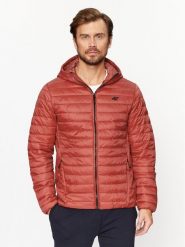 4F Kurtka puchowa 4FAW23TDJAM240 Czerwony Regular Fit. Czerwone kurtki 4F, l, bez wzorów, z puchu, bez kaptura. Za 219.99 zł.