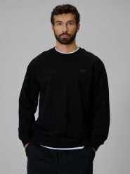 4F Bluza dresowa regular bez kaptura męska - czarna XXL. Czarne bluzy 4F, m, bez wzorów, z dresówki, bez kaptura. Za 149.99 zł.