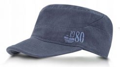 Czapka z Prostym Daszkiem (Patrolówka) - Pako Jeans - Granatowa. Niebieskie czapki z daszkiem Pako Jeans, na lato, bez wzorów, z bawełny. Za 55.00 zł.
