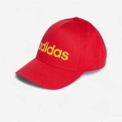 Czapka z daszkiem ADIDAS. Brązowe czapki z daszkiem Adidas, bez wzorów, z bawełny. Za 39.99 zł.