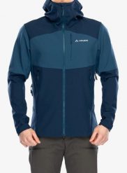 Kurtka softshell męska Vaude Roccia Softshell Jacket II. Niebieskie kurtki Vaude, m, bez wzorów, z materiału, bez kaptura. Za 847.80 zł.