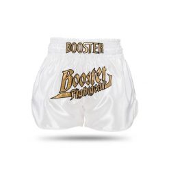 Szorty bokserskie Booster Fight Gear TBT Thunder. Białe szorty BOOSTER FIGHT GEAR, l, bez wzorów, sportowe. Za 293.00 zł.