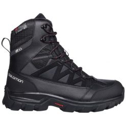 Buty trekkingowe męskie Salomon Chalten TS CSWP ocieplane. Czarne trekkingi Salomon, bez wzorów, bez zapięcia. W wyprzedaży za 454.49 zł.
