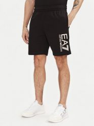 EA7 Emporio Armani Szorty sportowe 7M000232 AF13512 MC156 Czarny Regular Fit. Czarne krótkie spodenki sportowe EA7 Emporio Armani, m, bez wzorów, z bawełny. Za 309.99 zł.