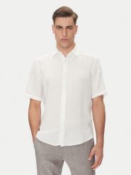 BOSS Koszula 50537382 Biały Regular Fit. Białe koszule Boss, l, bez wzorów, ze lnu, bez kołnierzyka, bez ramiączek. Za 339.99 zł.