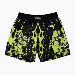 Spodenki treningowe męskie YOKKAO Angry Bull Workout. Czarne krótkie spodenki sportowe YOKKAO, m, bez wzorów, z materiału. Za 189.99 zł.