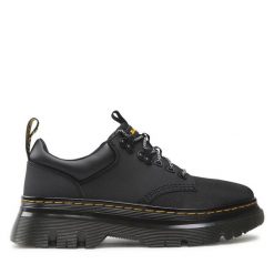 Półbuty Dr. Martens. Czarne eleganckie półbuty Dr. Martens, bez wzorów, bez obcasa, bez zapięcia. Za 699.99 zł.