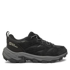 Trekkingi Jack Wolfskin. Szare buty trekkingowe Jack Wolfskin, bez wzorów, bez zapięcia. Za 339.99 zł.