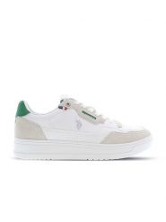 U.S. Polo Assn. Sneakersy w kolorze biało-beżowo-zielonym rozmiar: 42. Białe buty sportowe casual U.S. Polo Assn., bez wzorów, bez zapięcia. Za 250.35 zł.
