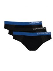 Emporio Armani Slipy "3 Pack" | 111734 2F728 | Mężczyzna | Czarny. Czarne slipki Emporio Armani, m, bez wzorów, z bawełny. W wyprzedaży za 149.00 zł.