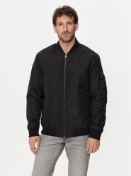 Guess Kurtka bomber M4YL02 WG9L2 Czarny Classic Fit. Czarne kurtki Guess, l, z aplikacjami, z syntetyku, bez kaptura. Za 459.99 zł.