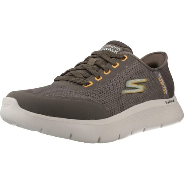 Buty SKECHERS SLIP-INS GO WALK FLEX NETRO Brązowy. Brązowe buty trekkingowe Skechers, bez wzorów, z tkaniny, bez zapięcia. Za 386.99 zł.