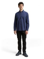 Tom Tailor Koszula - Regular fit - w kolorze granatowym rozmiar: S. Niebieskie koszule Tom Tailor, s, bez wzorów, z bawełny, bez kołnierzyka, bez ramiączek. Za 74.46 zł.