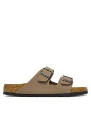 Birkenstock Klapki Arizona 1032019 Beżowy. Brązowe klapki Birkenstock, ze skóry. Za 379.99 zł.