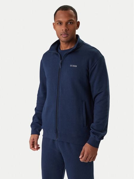 Guess Bluza Z6RQ16 KAIJ1 Granatowy Regular Fit. Niebieskie bluzy Guess, m, z aplikacjami, z bawełny, bez kaptura. Za 344.99 zł.