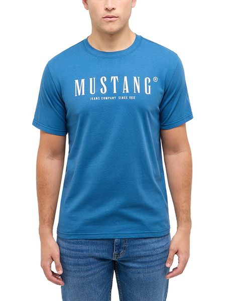 Mustang Koszulka "Austin" w kolorze niebieskim rozmiar: M. Niebieskie bezrękawniki Mustang, m, bez wzorów, z bawełny, bez kołnierzyka, bez ramiączek. Za 61.31 zł.