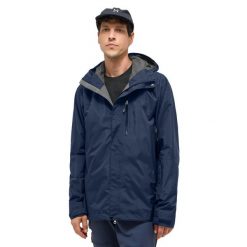 Kurtka wodoodporna Haglöfs Astral GTX II. Niebieskie kurtki Haglöfs, m, bez wzorów, bez kaptura. Za 1,730.90 zł.