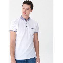 Koszulka polo z kontrastowymi wstawkami - Biały. Koszulki polo sportowe House. Za 49.99 zł.