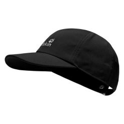 Czapka z daszkiem Jack Wolfskin. Czarne czapki z daszkiem Jack Wolfskin, bez wzorów, z materiału. Za 88.99 zł.