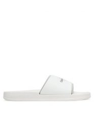 Calvin Klein Jeans Klapki Slide Rubber Neoprene Monologo YM0YM00361 Biały. Białe klapki Calvin Klein Jeans, z jeansu. Za 139.99 zł.