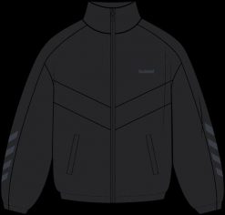 Hummel hmlARCHIVE Kurtka na zamek z 100% poliestru z recyklingu CZARNA. Czarne kurtki Hummel, l, bez wzorów, z materiału, bez kaptura. Za 287.00 zł.