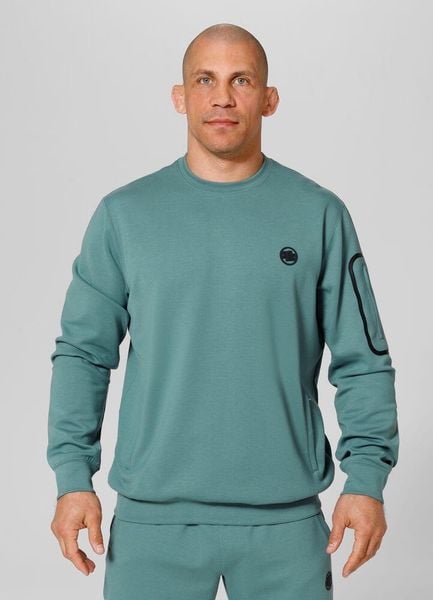 Bluza męska Pitbull Explorer. Zielone bluzy bez kaptura PITBULL, na lato, m, bez wzorów, z elastanu, bez kaptura. Za 229.00 zł.