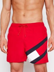 Tommy Hilfiger Szorty kąpielowe UM0UM02048 Czerwony Slim Fit. Czerwone kąpielówki Tommy Hilfiger, m, bez wzorów, z syntetyku. Za 269.99 zł.
