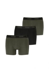 1579 Bokserki męskie 3-pack zielono-czarne L. Zielone bokserki Puma, l, bez wzorów, z bawełny. Za 130.99 zł.