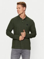S.Oliver Polo 2153475 Zielony Regular Fit. Zielone koszulki polo S.Oliver, m, bez wzorów, z bawełny, bez kołnierzyka, bez ramiączek. Za 99.99 zł.
